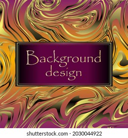 marble texture design, colorful marbling surface, golden lines. design templates for social media.