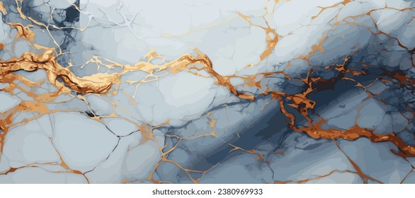 Marble texture design, colorful multicolored marble surface, curved lines, bright abstract design background - Vector illustration