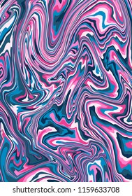 Marble texture. Divorces of colored paints. Abstract background of mixed liquid oils. Vector illustration