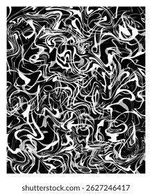 Marble texture. Dynamic liquid pattern in black, white. liquid wavy lines. fluid background for your design project