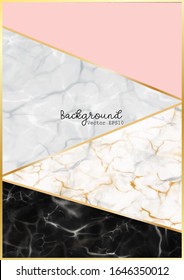 Marble texture with gold glitter strip line luxxury abstract background EPS10 vector illustration card graphic design.