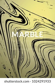 Marble Texture. Ink Splash. Colorful Fluid. Marble Textured Cool Cover, Party Flyers,  Business Card, Poster Design, Futurist Title Page. Gradient Vector Marble Texture. Size A4. 