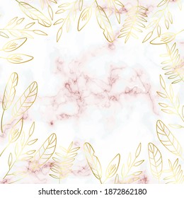 Marble texture, pattern with gold geometric lines, black and white marble surface, modern luxury background, vector illustration
