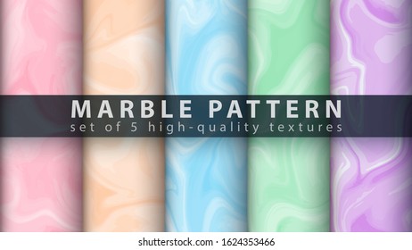 Marble texture pattern - set five items