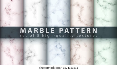 Marble texture pattern - set five items