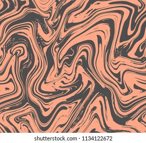 Marble Texture Seamless Background. Abstract Liquid Fluid Color Pattern. Textile Colorful Seamless Pattern Cover, Wrapping Paper Background. Ebru Aqua Ink Painting On Water. Vector. EPS 8.
