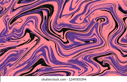 Marble texture seamless background.  Ebru style. Purple and pink colors. Vector background.   Ebru , aqua ink. Vector. Marble pattern.