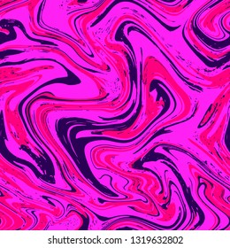 Marble texture seamless background.  Pink, violet, purple abstract pattern.  Vector background.   Ebru , aqua ink. Vector. Marble pattern.