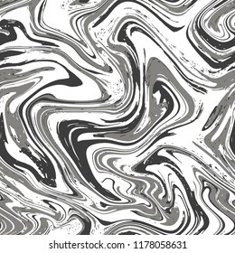 Marble texture seamless background.Abstract black and white pattern for floor,stone,wall,wrapping paper.Textile seamless pattern,business cover background.Ebru aqua ink painting on water.Vector