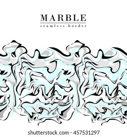 Marble texture. Seamless border.