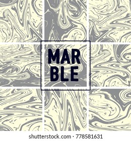 Marble Texture Set. Grey, Cream White Ink Wash Texture Collection. Japanese Suminagashi Painting. Watercolor Splashes. Stone Design, Marble Texture Background Set. Funky Trendy Hipster Pattern