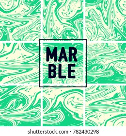 Marble Texture Set. Neon Green, Cream White, Yellow Ink Wash Texture. Japanese Suminagashi Painting. Tradinitonal Crafts. Stone Design, Marble Texture Background Set. Rich VIP Noble Trendy Pattern