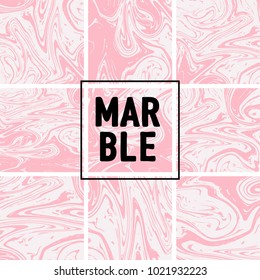 Marble Texture Set. Pink, Cream White Ink Wash Collection. Japanese Suminagashi Painting. Asian Background. Acrylic Design, Marble Texture Background Set. Funky Trendy Hipster Pattern