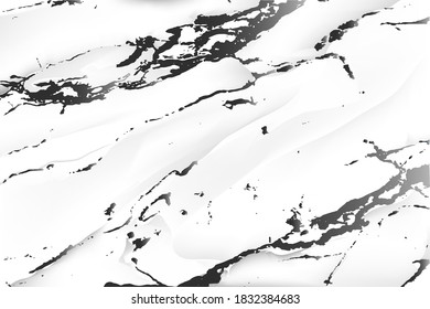 marble texture vector drawing. black and white. marble stone pattern