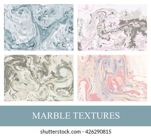 Marble texture vector set. Vector Illustration