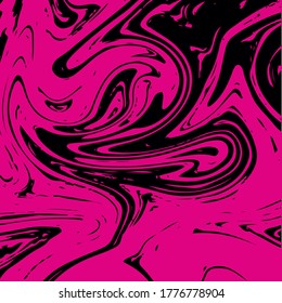 Marble Texture Vector Square Liquid Paint Background. Fluid Paint Suminagashi Trendy Pattern for Invitation Cards, Banners, Corporate Identity. Hipster Stone Marble Texture, Neon Painting Splash