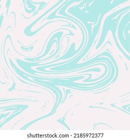 Marble Texture Vector Turquoise Liquid Paint Background. Fluid Paint Suminagashi Modern Pattern for Covers, Cosmetics Ads, Corporate Style. Retro Stone Marble Texture, Faded Painting Splash