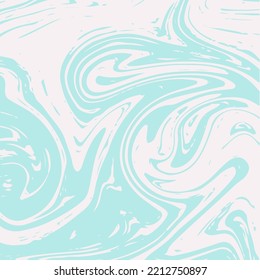 Marble Texture Vector Turquoise Liquid Ink Background. Fluid Paint Suminagashi Modern Pattern for Covers, Cosmetics Ads, Style Magazins. Vintage Stone Marble Texture, Fading Painting Splash