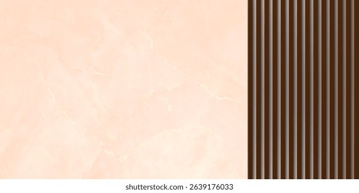 marble texture wall and vertical wood panel for beautiful interior design.