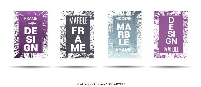 Marble Textured Border.  Vector Painted Hipster Border for Sale Ads, Text. Modern Cover, Business Card, Music Poster Marble Textured Design Dynamic Futuristic Creative Suminagashi Banner.