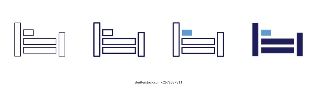 Icono superior de mármol en 4 estilos diferentes. Línea delgada, línea, línea en negrita, duotono. Estilo duotono. Trazo editable.