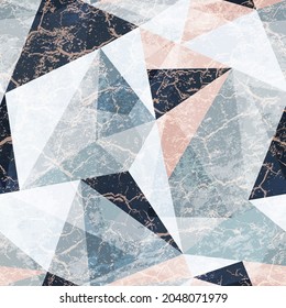 Marble Triangle Seamless Pattern. Eps 10 Vector File.