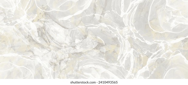 Marble vector background for cover design, cards, flyers, poster, banner. Hand drawn painted illustration. Beige and grey marbled wall. Textured surface for design interior.	