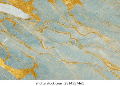 Marble vector background. Grey-blue with gold veins. Abstract stone background