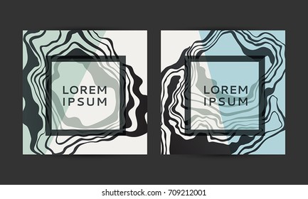 Marble vector covers design. Design Template.

