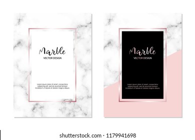 Marble vector design template for invitation, banners, greeting card, etc. Minimalist textured cover.