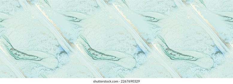 Marble Vector Ink. Alcohol Ink Background. Golden Canvas. Gold Fluid Seamless Glitter. Copper Water Color. Modern Abstract Painting. Blue Marble Background. Green Oriental Watercolor. Foil Ink Paint.