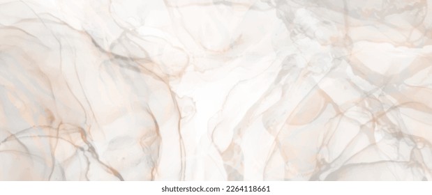 Marble vector texture background for cover design, poster, cover, banner, flyer, cards and design interior. Tile. Floor. Wall. Beige and grey stone texture. Hand-drawn luxury illustration.