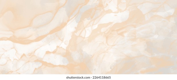 Marble vector texture background for cover design, poster, cover, banner, flyer, cards and design interior. Tile. Floor. Wall. Beige and grey stone texture. Hand-drawn luxury illustration.