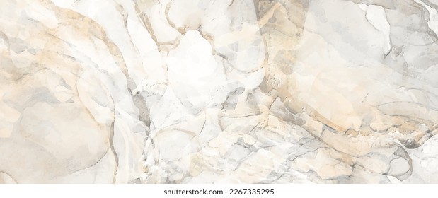 Marble vector texture background for cover design, poster, cover, banner, flyer, cards and design interior. Tile. Floor. Wall. Beige and grey stone texture. Hand-drawn luxury light illustration.