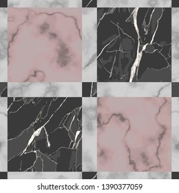 Marble Vector Texture Luxury Check Seamless Pattern