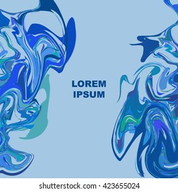 Marble vector texture, marbling abstract background illustration, marbling watercolor colorful ink.