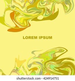 Marble vector texture, marbling abstract background illustration, marbling watercolor colorful ink.
