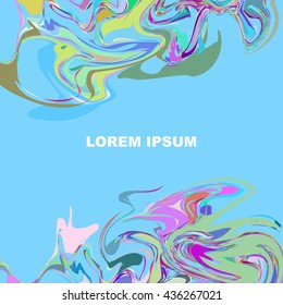 Marble vector texture, marbling abstract background illustration, marbling watercolor colorful ink.
