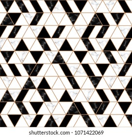 Marble Vector Texture. White and Black Marble with gold line. Luxury Pattern for Background and Design Element