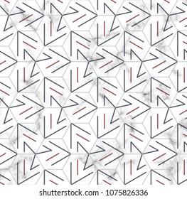 Marble Vector Texture. White and Black Marble with gold line. Luxury Pattern for Background and Design Element