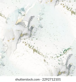 Marble Water Color. Blue Wall Elegant Repeat. Gold Abstract Watercolor. Lavender Alcohol Ink Background. Blue Ink Tile. Gold Alcohol Ink Marble. Floor Marble Background. Luxury Seamless Repeat.