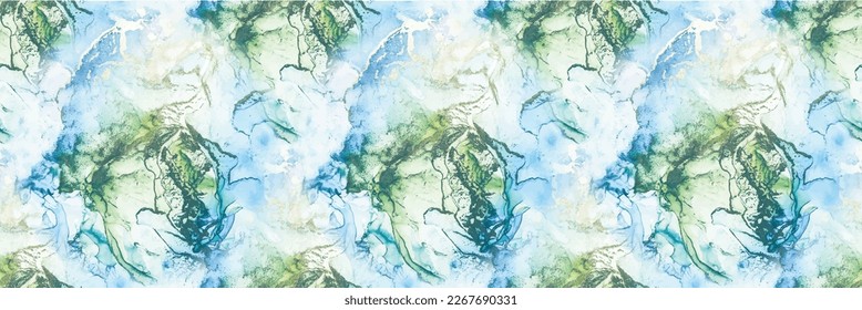 Marble Water Color. Copper Alcohol Ink. Green Seamless Watercolor. Pink White Background. Luxury Abstract Painting. Gold Art Paint. Blue Marble Background. Ink Vector Canvas. Light Elegant Glitter.
