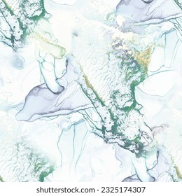 Marble Water Color. Gold Gradient Watercolor. Gold Light Marble Background. Wall Seamless Glitter. Blue Alcohol Ink Marble. Blue Lilac Ink Tile. Modern Seamless Painting. Water Color Background.