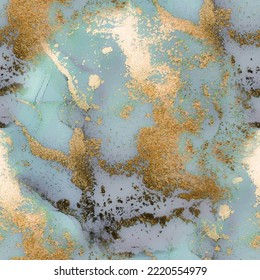 Marble Water Color. Gold Lavender Art Tile. Modern Abstract Repeat. Light Elegant Repeat. Blue Gradient Watercolor. Alcohol Ink Background. Gold Alcohol Ink Repeat. Blue Fluid Marble Background.