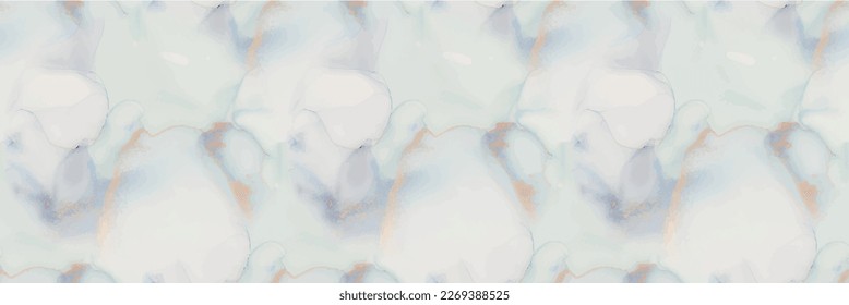 Marble Water Color. Gold Light Seamless Repeat. Green Seamless Background. Copper Vector Ink. Alcohol Ink Background. Foil Marble Watercolor. Blue Art Paint. Modern Seamless Painting. Luxury Marble.