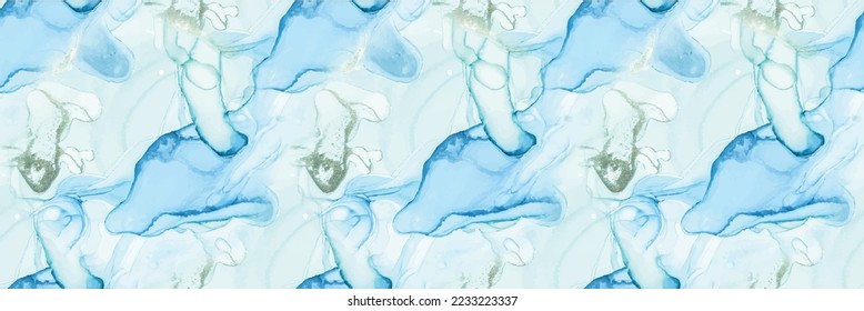 Marble Water Color. Green Geode Elegant Glitter. Luxury Seamless Painting. Gold Marble Background. Vector Ink Background. Shiny Alcohol Ink. Foil Art Paint. Blue Oriental Watercolor. Luxury Canvas.