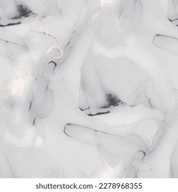 Marble Water Color. Luxury Abstract Template. Blue Seamless Background. Fluid Marble Watercolor. Blue Wall Elegant Pattern. Gold Alcohol Ink Marble. Gold Ink Paint. Amethyst Alcohol Ink Watercolor.