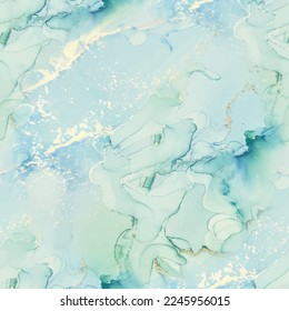 Marble Water Color. Metal Ink Vector. Pink Gradient Background. Blue Ink Paint. Green Luxury Watercolor. Gold Marble Watercolor. Geode Elegant Texture. Alcohol Ink Canvas. Vector Seamless Template.