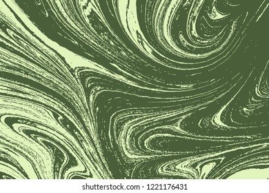 Marble with wave ripple texture background. Abstract marbling pattern or wood texture, watercolor Ebru style. Trendy textile, fabric, wrapping. Aqua ink painting on water. Vector.