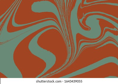 Marble with wave ripple texture background. Abstract marbling pattern or wood texture, watercolor Ebru style. Trendy textile, fabric, wrapping. Aqua ink painting on water. Vector.